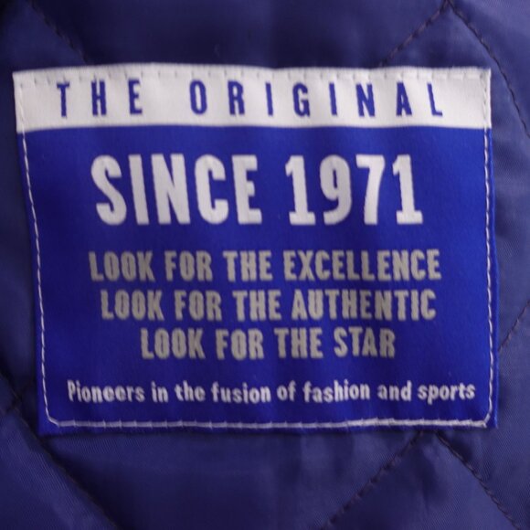 NWOT Starter NFL New England Patriot Bomber Jacket Sz M Blue Quilted Wool Blend - Picture 12 of 14